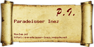 Paradeisser Inez névjegykártya